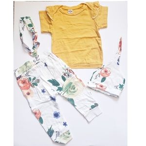 New 4Pcs Floral Set Size 2T